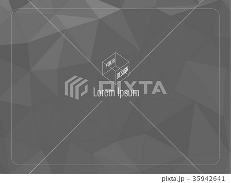 Abstract low poly background in gray color tone 35942641