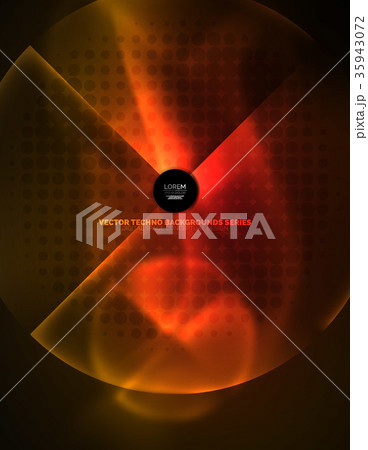 Circular glowing neon shapes, techno background Circular glowing neon shapes, techno background 35943072