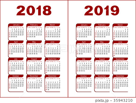 Calendar 2018, 2019 35943210