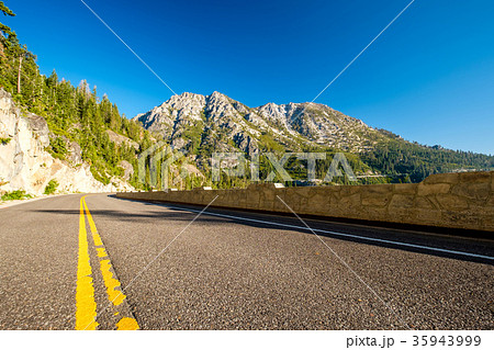 Highway at Lake Tahoe in California Highway at Lake Tahoe in California 35943999