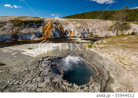 Hot thermal spring in Yellowstone 35944012