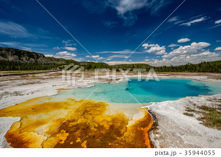 Hot thermal spring in Yellowstone 35944055