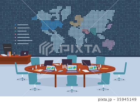 Conference room in business center with dotted 35945149