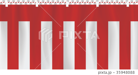 Red and white curtain 35948088