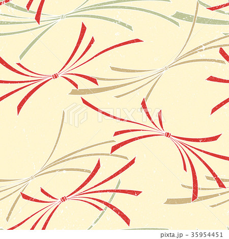 Red Japanese ribbon pattern seamless vector. Red Japanese ribbon pattern seamless vector. 35954451