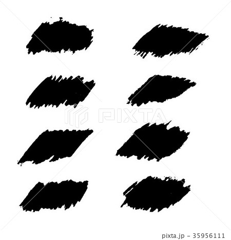 set of grunge artistic brush strokes vector 35956111