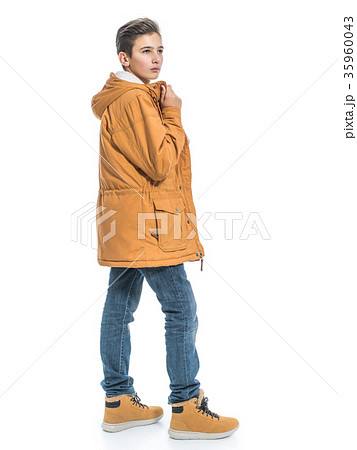 Teenage boy in winter clothes 35960043