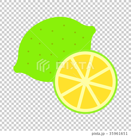 グリーンレモンのイラスト素材