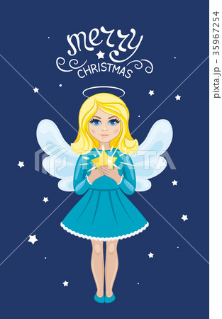 Christmas angel with star 35967254