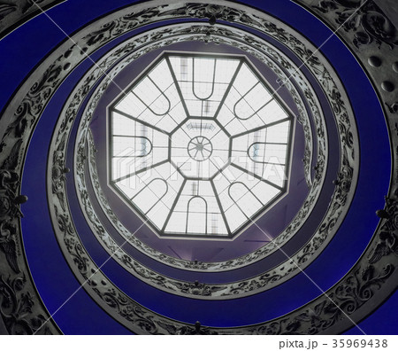 Spiral staircase with beautiful rails 35969438