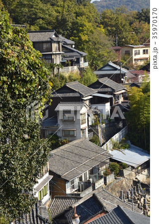 広島県 尾道の古い町並みの写真素材