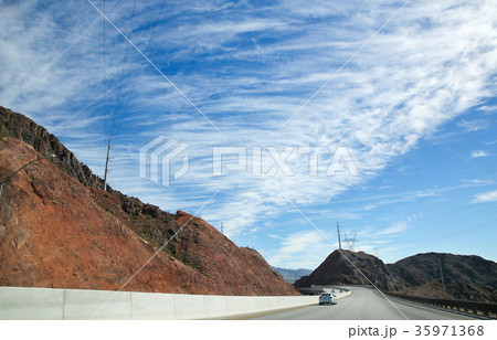 Amazing beautiful sky and road in USA 35971368