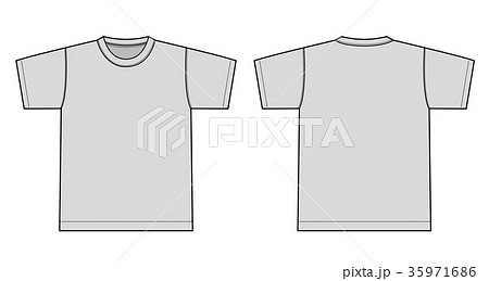 半袖tシャツ 絵型テンプレートのイラスト素材 35971686 Pixta