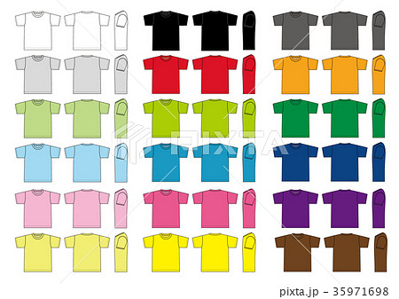 半袖Tシャツ 絵型テンプレートセット 35971698