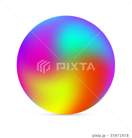Colourful Gradient Orbs on white background. 35971978