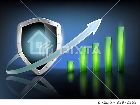 vector illustration of financial graph chart 35972565