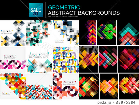 Collection of geometric abstract backgrounds 35975584