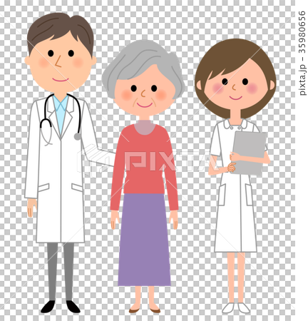 Male nurse patient in white coat Male nurse patient in white coat 35980656