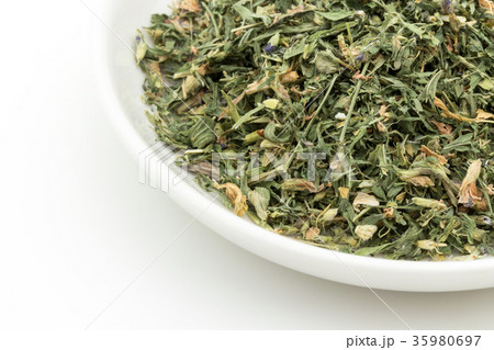 お茶用アルファルファ: Alfalfa leaves 35980697