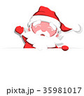 Santa Claus holding blank banner 35981017