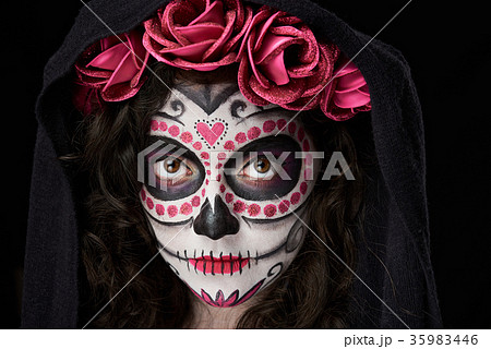 headshot of skull face headshot of skull face 35983446