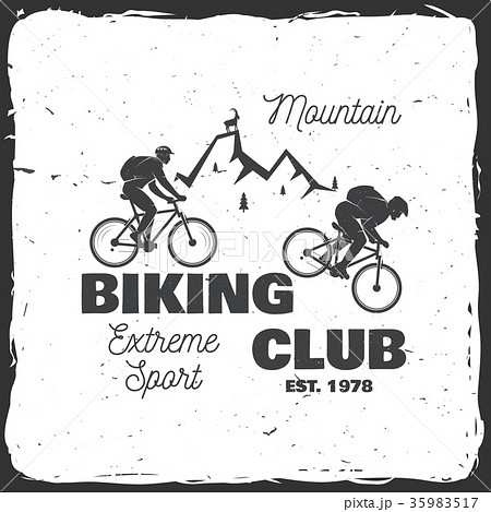 Mountain biking club. Vector illustration. Mountain biking club. Vector illustration. 35983517