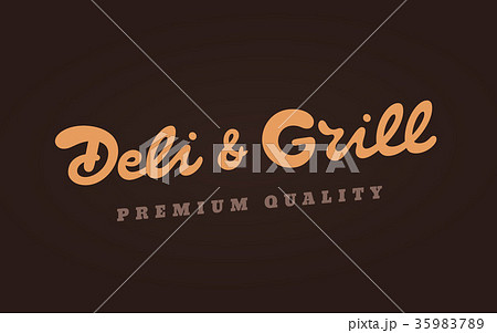 Deli Grill vector inscription Deli Grill vector inscription 35983789