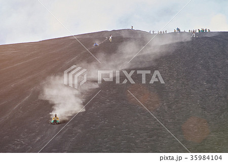 Volcano sand boarding activity 35984104