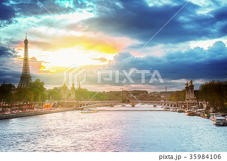 Bridge of Alexandre III and Eiffel tower, Paris, Bridge of Alexandre III and Eiffel tower, Paris, 35984106