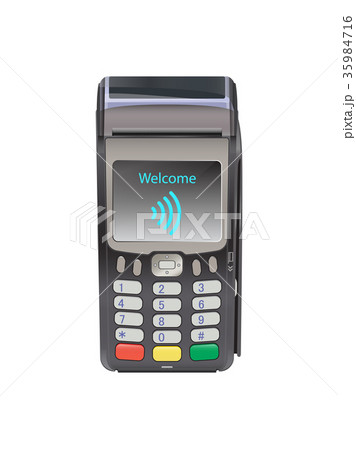 POS Terminal for Contactless payment with welcome 35984716