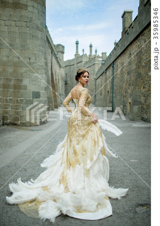 Beautiful sexy woman is wearing princess dress 35985346