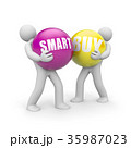 People with SMARTBUY words balls. 3d illustration 35987023
