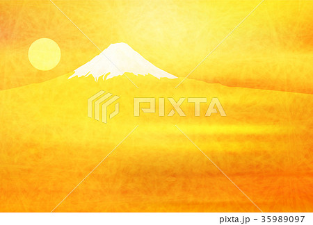 富士山 年賀状 和紙 背景 富士山 年賀状 和紙 背景 35989097