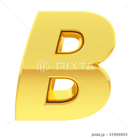 Gold alphabet symbol letter B 35990005