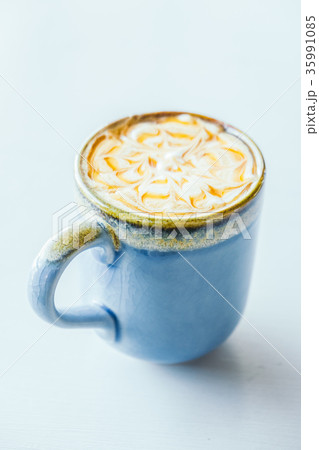 Hot latte caramel macchiato cup 35991085