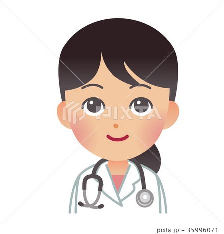 医師 医者 女性 笑顔のイラスト素材
