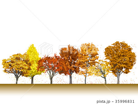 街路樹の紅葉10のイラスト素材
