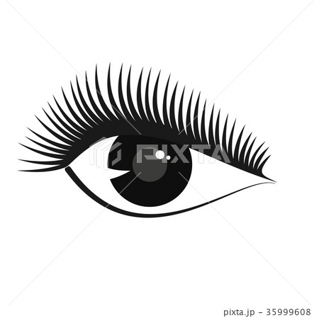 Vector stilized woman eye symbol with long 35999608