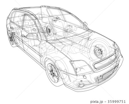 Concept car. Vector 35999751