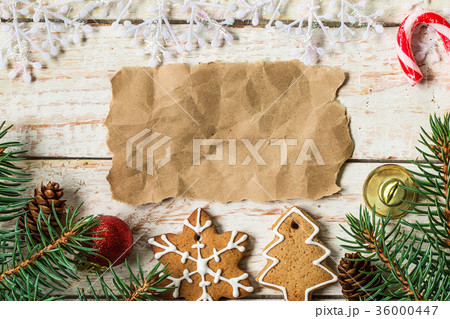 Christmas decoration with paper sheet Stock Photo by ©belchonock 57246167