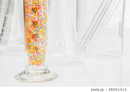 Laboratory sprinkle sugar in glassware liquids  36001413