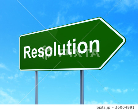 Law concept: Resolution on road sign background Law concept: Resolution on road sign background 36004991