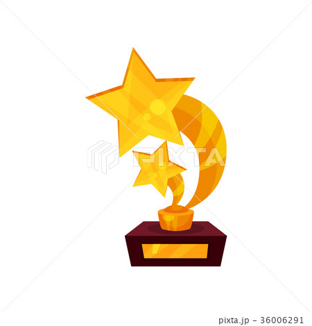 Two starrs gold award a pedestal, golden first Two starrs gold award a pedestal, golden first 36006291