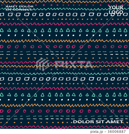 Abstract pattern color hand drawn strokes cover 36006887