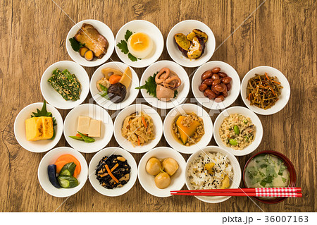 ごはんのおかず　Side dishes of rice japanese food 36007163