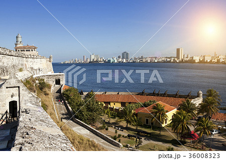 Havana. View of the city through a bay from Morro' 36008323