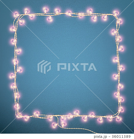 Valentines Day card with Glowing lights heart 36011389