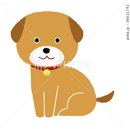 子犬 イラスト 茶色 のイラスト素材 36011742 Pixta