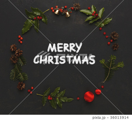 Merry christmas greeting, decoration background 36013914