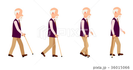 Old Man Process of Movement Colorful Vector Set Old Man Process of Movement Colorful Vector Set 36015066